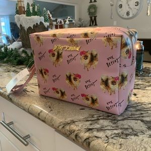 NWT Betsey Johnson Pomeranian Cosmetic Bag